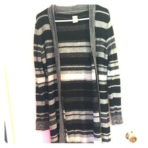 Long Gray And Black Overdress